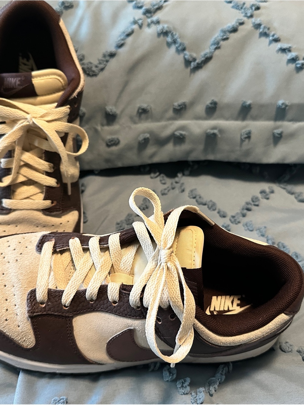 Nike Men’s Low-Top Sneakers in Brown and Cream
